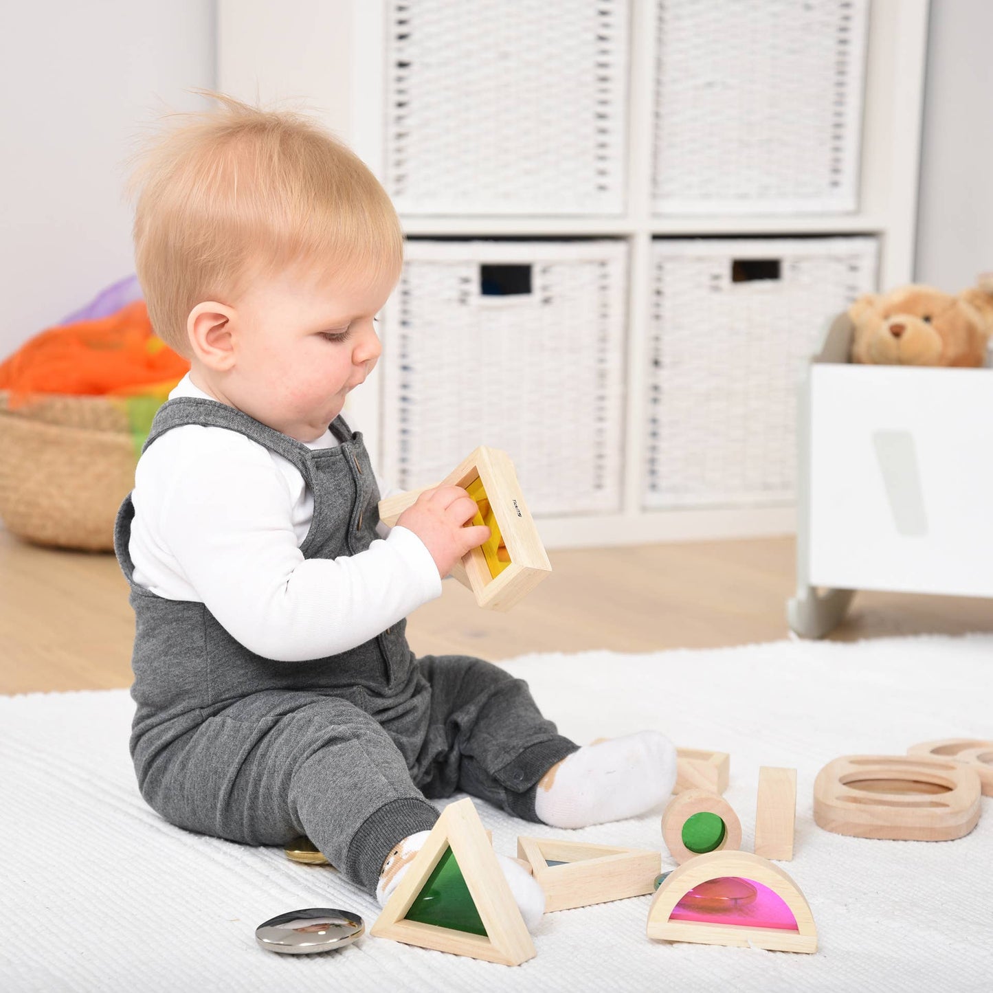 Rainbow Blocks - Building blocks - Wooden Toy - Sensory