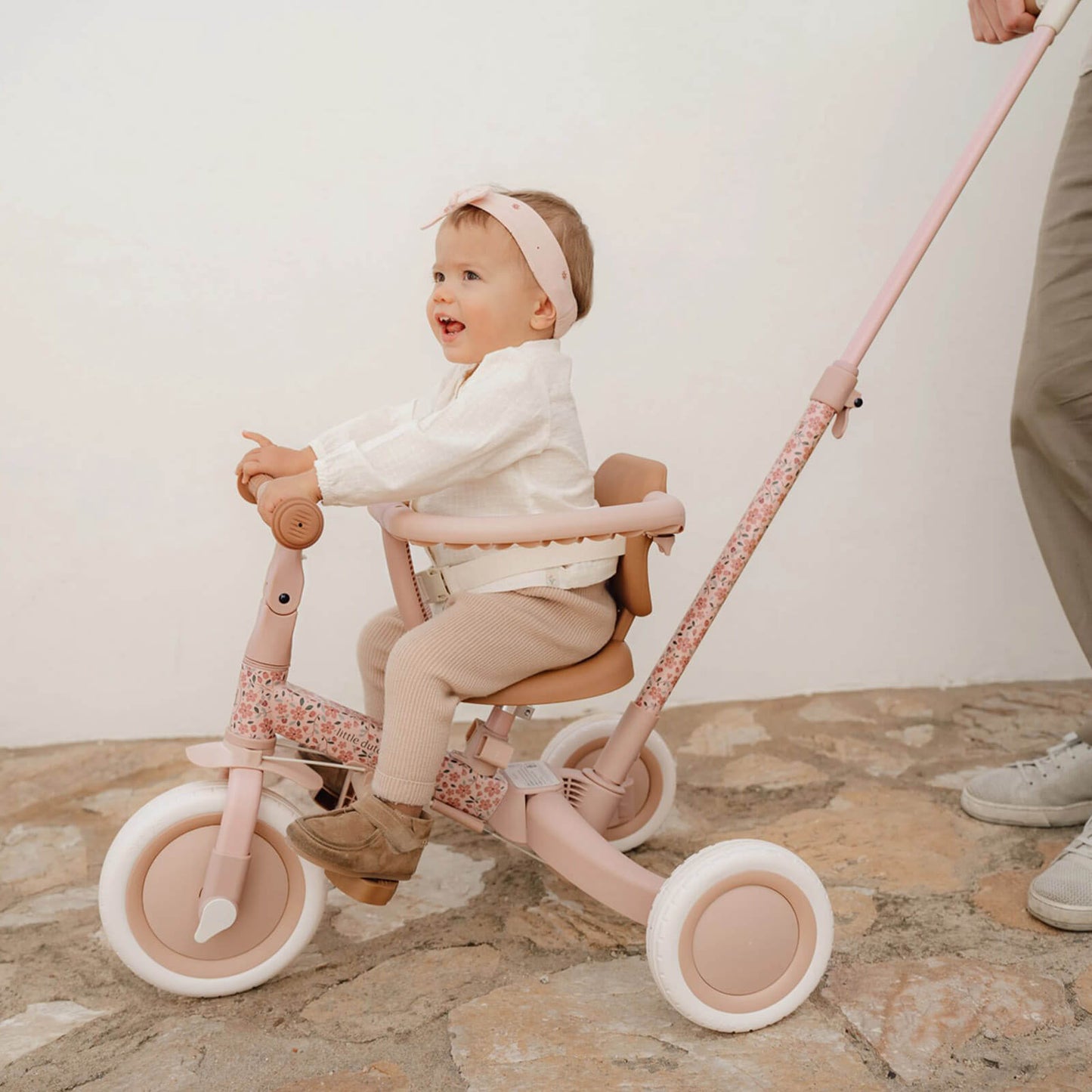 4 In 1 Trike - Pink Flowers