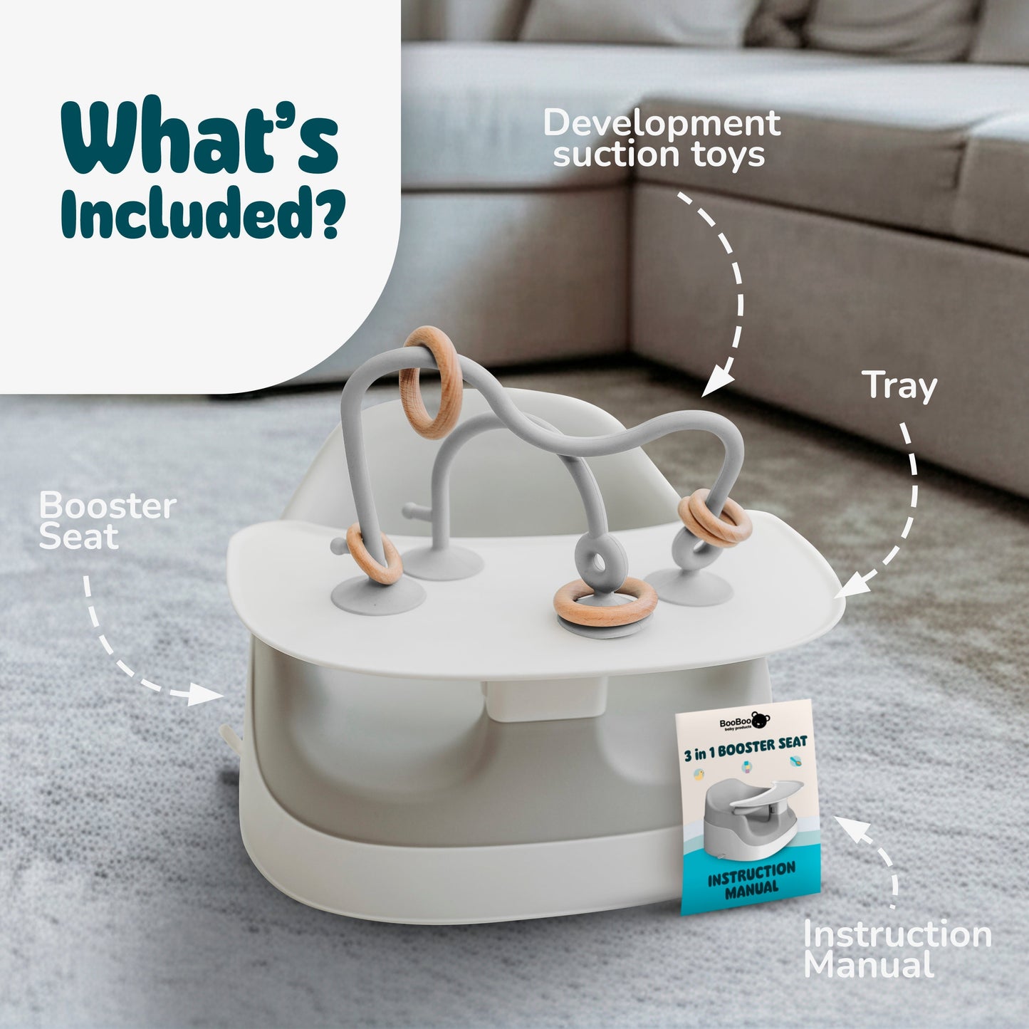 3-in-1 Feeding, Bath and Play Booster Seat