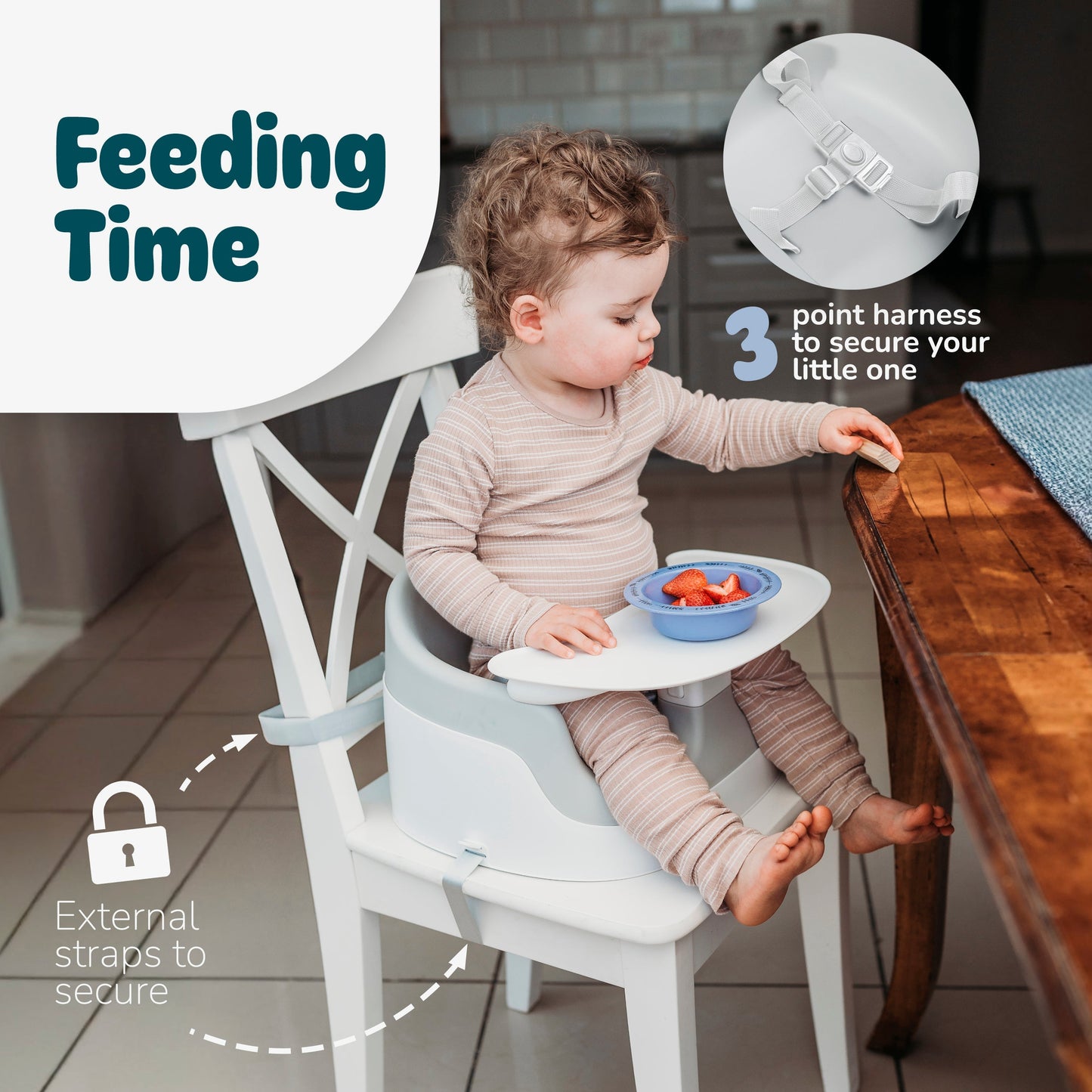 3-in-1 Feeding, Bath and Play Booster Seat